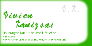 vivien kanizsai business card